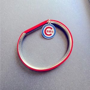 ⚠️ Chicago Cubs ponytail holder bracelet in silver tones